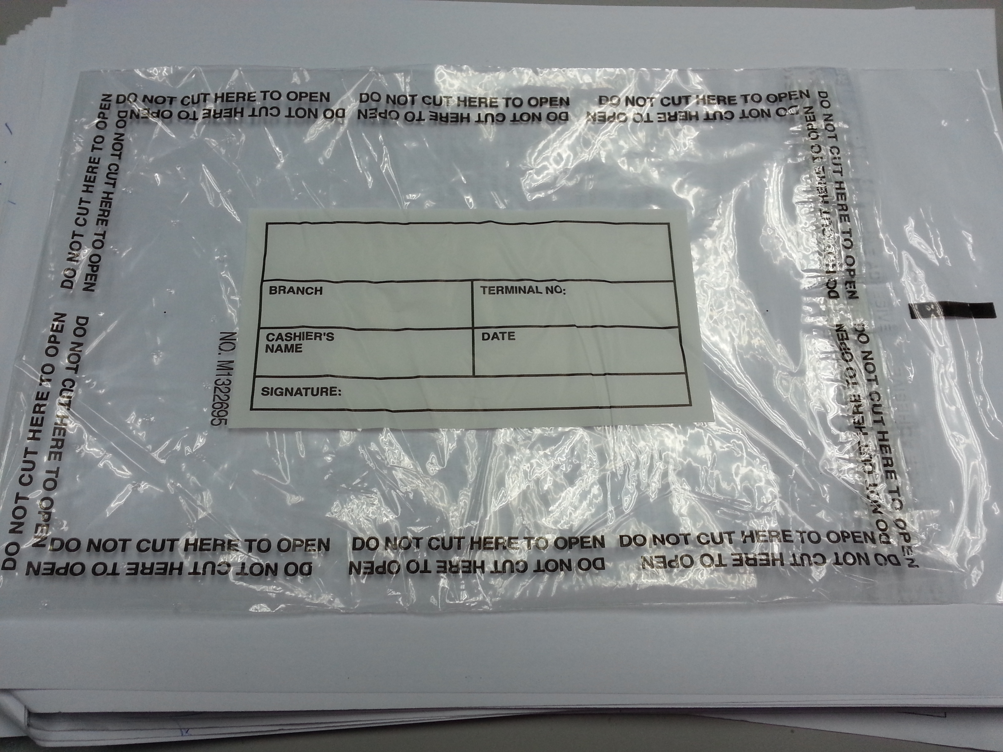 Tamper Proof Evident Security Bag